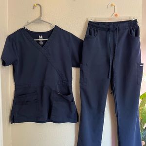 Women’s navy blue scrub set